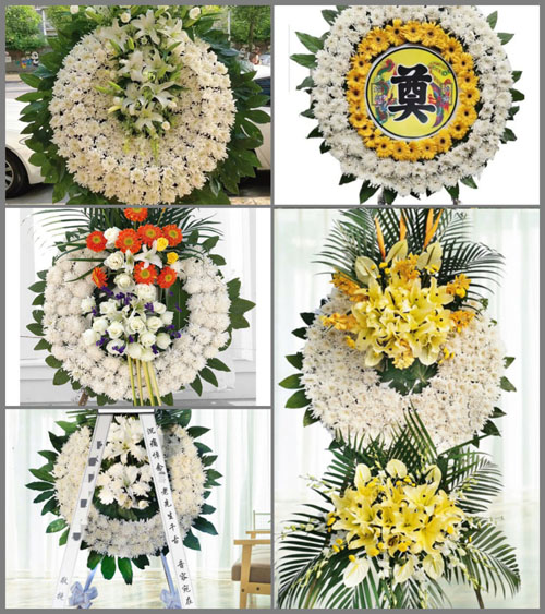 湖北孝感市大悟县吕王镇花桥村花圈速递